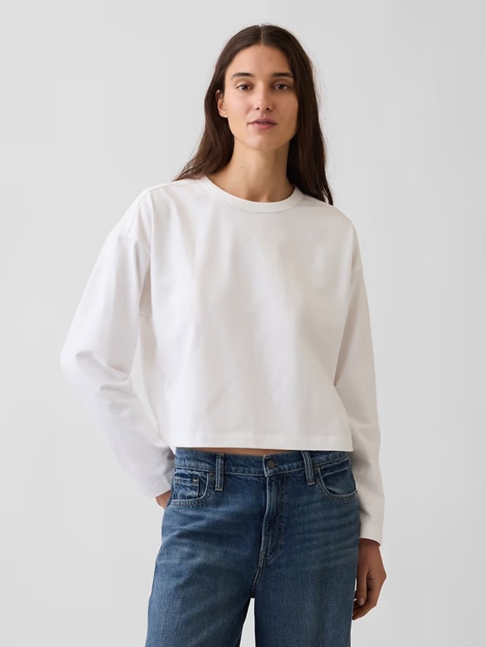 Gap knit oversized crop tshirt